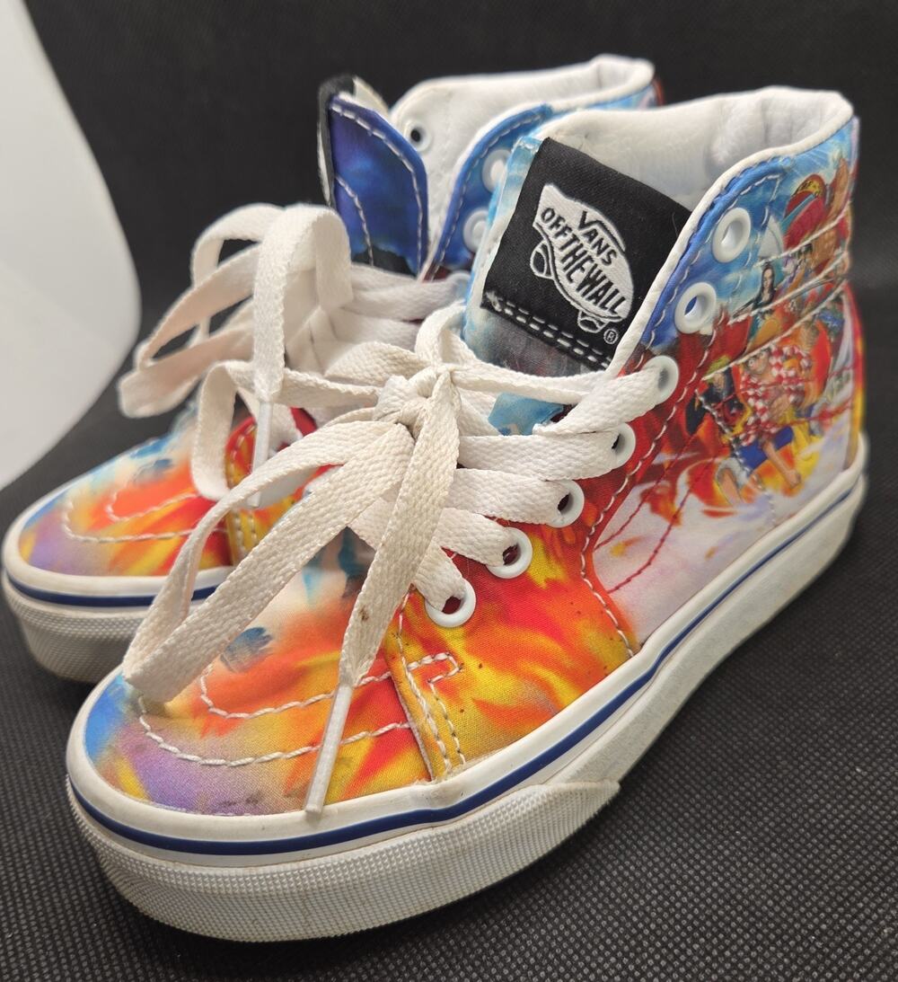 Vans X One Piece SK8 HI Sneakers 'Punk Hazard' VN0007NS448 Kids Size 11
